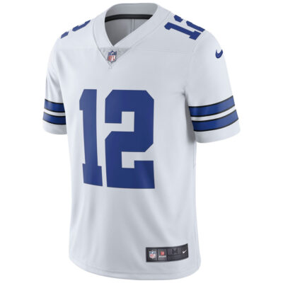 Alternative view of Roger Staubach Dallas Cowboys White Vapor Limited Jersey - All Stitched