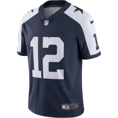 Alternative view of Roger Staubach Dallas Cowboys Navy Alternate Vapor Limited Jersey - All Stitched