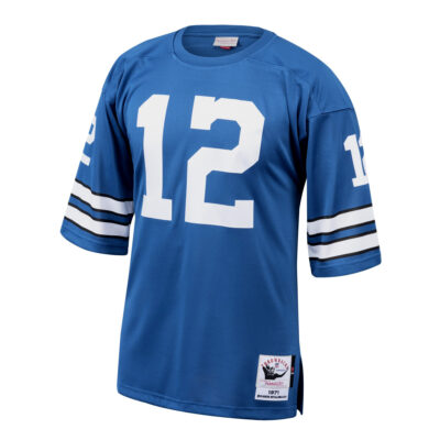 Alternative view of Roger Staubach Dallas Cowboys Royal Blue 1971 Throwback Jersey - All Stitched