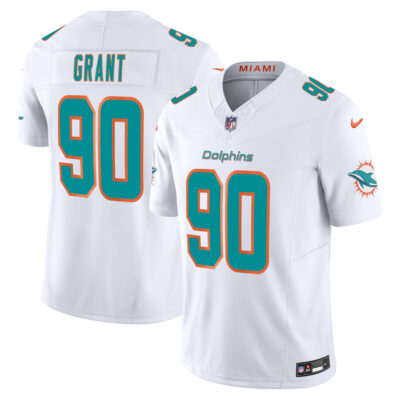 Kenneth Grant Miami Dolphins White Away Vapor F.U.S.E Limited Jersey - All Stitched