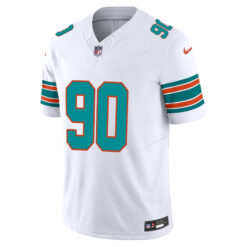 Alternative view of Kenneth Grant Miami Dolphins White Alternate Vapor F.U.S.E Limited Jersey - All Stitched