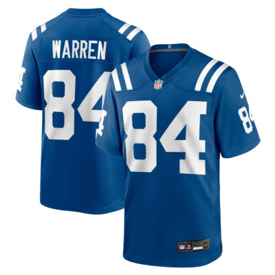 Tyler Warren Indianapolis Colts Royal Blue Home Game Jersey - All Stitched