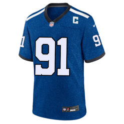 Alternative view of JT Tuimoloau Indianapolis Colts Royal Blue Indiana Nights Alternate Game Jersey - All Stitched