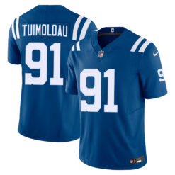 JT Tuimoloau Indianapolis Colts Royal Blue Home Vapor F.U.S.E Limited Jersey - All Stitched