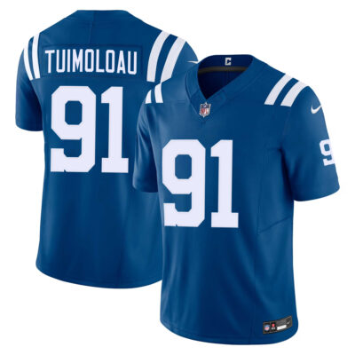 JT Tuimoloau Indianapolis Colts Royal Blue Home Vapor F.U.S.E Limited Jersey - All Stitched