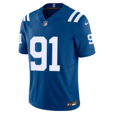 Alternative view of JT Tuimoloau Indianapolis Colts Royal Blue Home Vapor F.U.S.E Limited Jersey - All Stitched