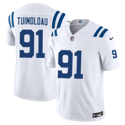 JT Tuimoloau Indianapolis Colts White Away Vapor F.U.S.E Limited Jersey - All Stitched