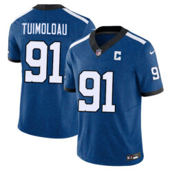 JT Tuimoloau Indianapolis Colts Royal Blue Indiana Nights Alternate Vapor F.U.S.E Limited Jersey - All Stitched