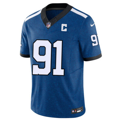 Alternative view of JT Tuimoloau Indianapolis Colts Royal Blue Indiana Nights Alternate Vapor F.U.S.E Limited Jersey - All Stitched