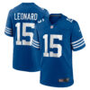 Riley Leonard Indianapolis Colts Royal Blue Alternate Game Jersey - All Stitched