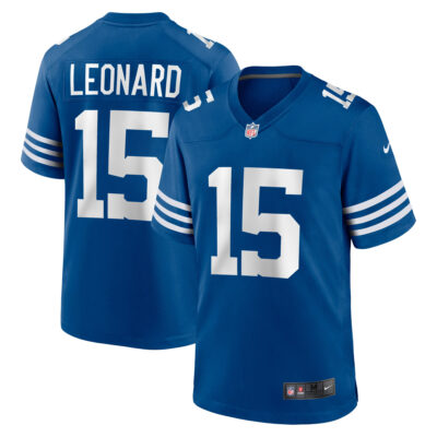Riley Leonard Indianapolis Colts Royal Blue Alternate Game Jersey - All Stitched