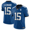 Riley Leonard Indianapolis Colts Royal Blue Indiana Nights Alternate Vapor F.U.S.E Limited Jersey - All Stitched