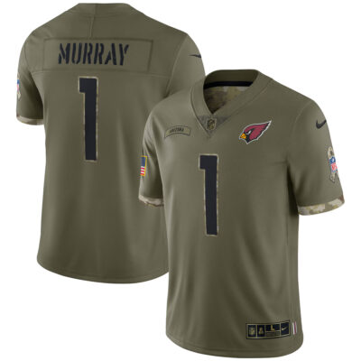 Kyler Murray Arizona Cardinals Olive 2022 Salute To Service Jersey - All Stitched