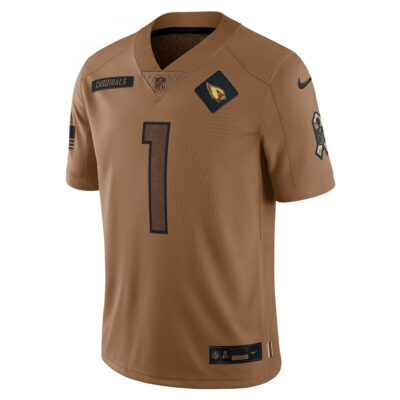 Alternative view of Kyler Murray Arizona Cardinals Brown 2023 Salute To Service Jersey - All Stitched