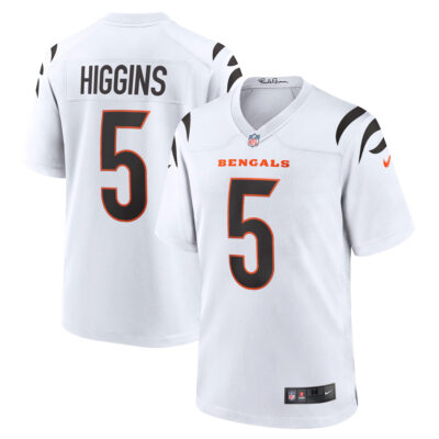 Tee Higgins Cincinnati Bengals White Road Game Jersey - All Stitched
