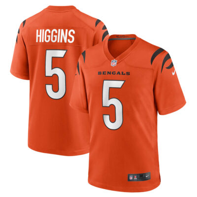 Tee Higgins Cincinnati Bengals Orange Alternate Game Jersey - All Stitched