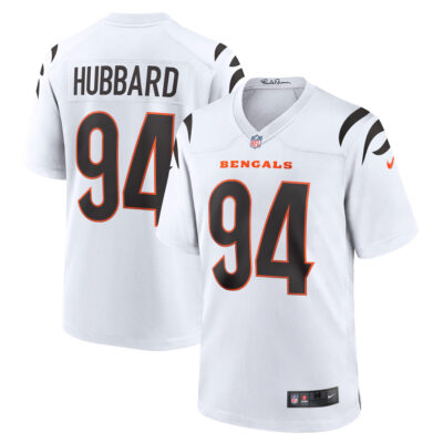 Sam Hubbard Cincinnati Bengals White Road Game Jersey - All Stitched