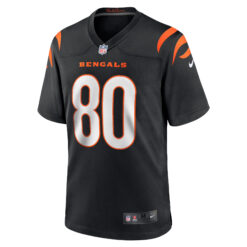 Alternative view of Andrei Iosivas Cincinnati Bengals Black Home Game Jersey - All Stitched