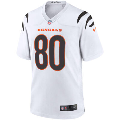 Alternative view of Andrei Iosivas Cincinnati Bengals White Road Game Jersey - All Stitched