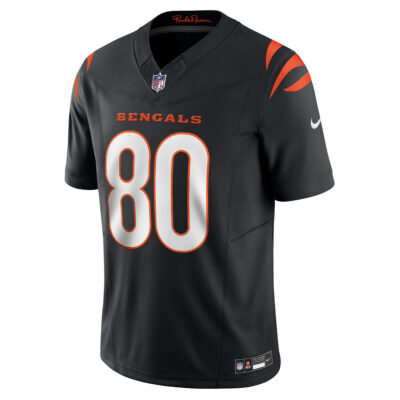 Alternative view of Andrei Iosivas Cincinnati Bengals Black Home Vapor F.U.S.E Limited Jersey - All Stitched
