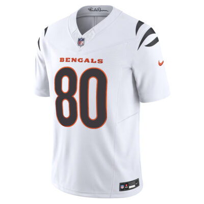 Alternative view of Andrei Iosivas Cincinnati Bengals White Road Vapor F.U.S.E Limited Jersey - All Stitched