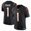 Ja'Marr Chase Cincinnati Bengals Black Home Vapor F.U.S.E Limited Jersey - All Stitched