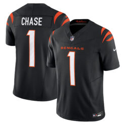 Ja'Marr Chase Cincinnati Bengals Black Home Vapor F.U.S.E Limited Jersey - All Stitched