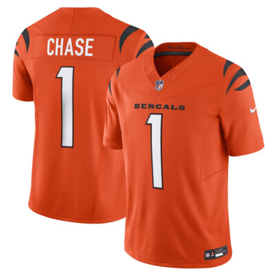 Ja'Marr Chase Cincinnati Bengals Orange Alternate Vapor F.U.S.E Limited Jersey - All Stitched