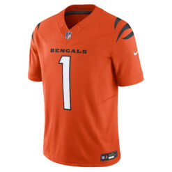 Alternative view of Ja'Marr Chase Cincinnati Bengals Orange Alternate Vapor F.U.S.E Limited Jersey - All Stitched