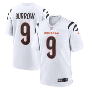 Joe Burrow Cincinnati Bengals White Road Game Jersey - All Stitched