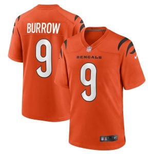 Joe Burrow Cincinnati Bengals Orange Alternate Game Jersey - All Stitched