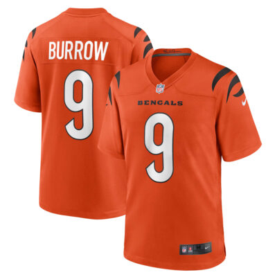 Joe Burrow Cincinnati Bengals Orange Alternate Game Jersey - All Stitched