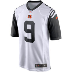 Alternative view of Joe Burrow Cincinnati Bengals White Alternate Game Jersey - All Stitched