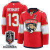 Sam Reinhart Florida Panthers Stanley Cup Champions Red Home Jersey - All Stitched