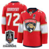 Sergei Bobrovsky Florida Panthers Stanley Cup Champions Red Home Jersey - All Stitched