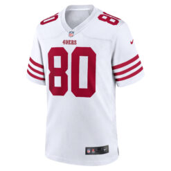 Alternative view of Jerry Rice San Francisco 49ers White Road Game Jersey - All Stitched