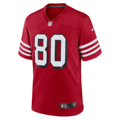 Alternative view of Jerry Rice San Francisco 49ers Scarlet Alternate Game Jersey - All Stitched