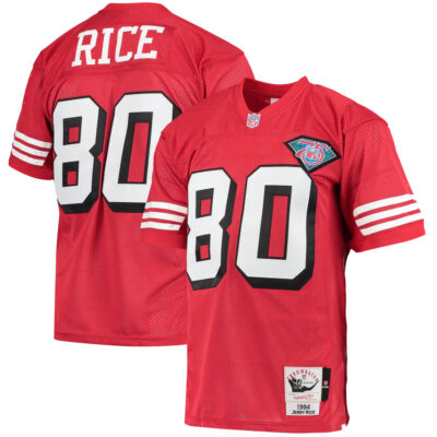 Jerry Rice San Francisco 49ers Scarlet 1994 Throwback Jersey - All Stitched