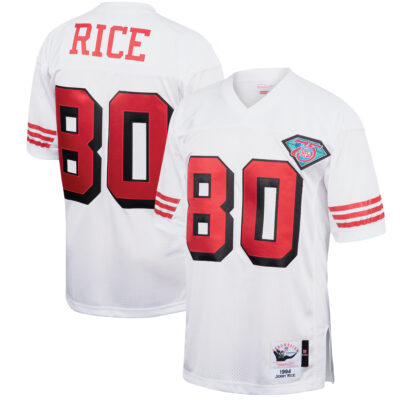 Jerry Rice San Francisco 49ers White 1994 Throwback Jersey - All Stitched