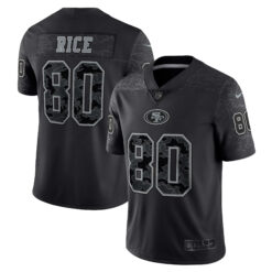 Jerry Rice San Francisco 49ers Black RFLCTV Limited Jersey - All Stitched