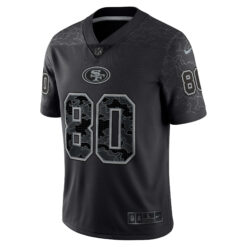 Alternative view of Jerry Rice San Francisco 49ers Black RFLCTV Limited Jersey - All Stitched