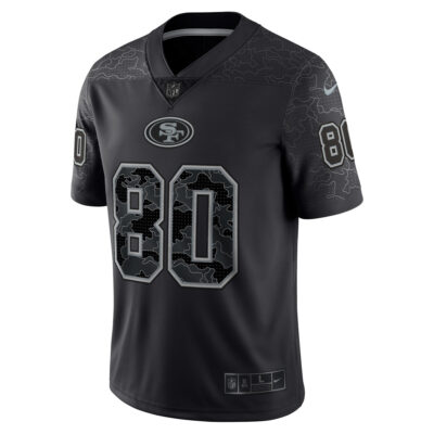 Alternative view of Jerry Rice San Francisco 49ers Black RFLCTV Limited Jersey - All Stitched