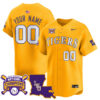 Custom LSU Tigers Baseball Gold 2025 College World Series Champions Jersey - All Stitched