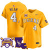 Steven Milam LSU Tigers Baseball Gold 2025 College World Series Champions Jersey - All Stitched