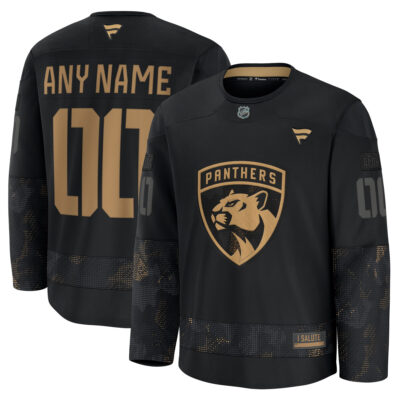 Custom Florida Panthers Black 2024 Military Appreciation Jersey - All Stitched