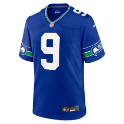 Alternative view of Kenneth Walker III Seattle Seahawks Royal Blue Alternate Game Jersey - All Stitched