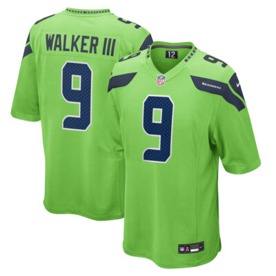 Kenneth Walker III Seattle Seahawks Neon Green Alternate Game Jersey - All Stitched