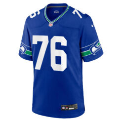 Alternative view of Grey Zabel Seattle Seahawks Royal Blue Alternate Game Jersey - All Stitched
