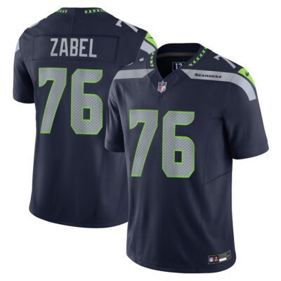 Grey Zabel Seattle Seahawks Navy Home Vapor F.U.S.E Limited Jersey - All Stitched