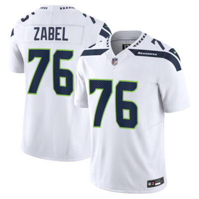 Grey Zabel Seattle Seahawks White Away Vapor F.U.S.E Limited Jersey - All Stitched